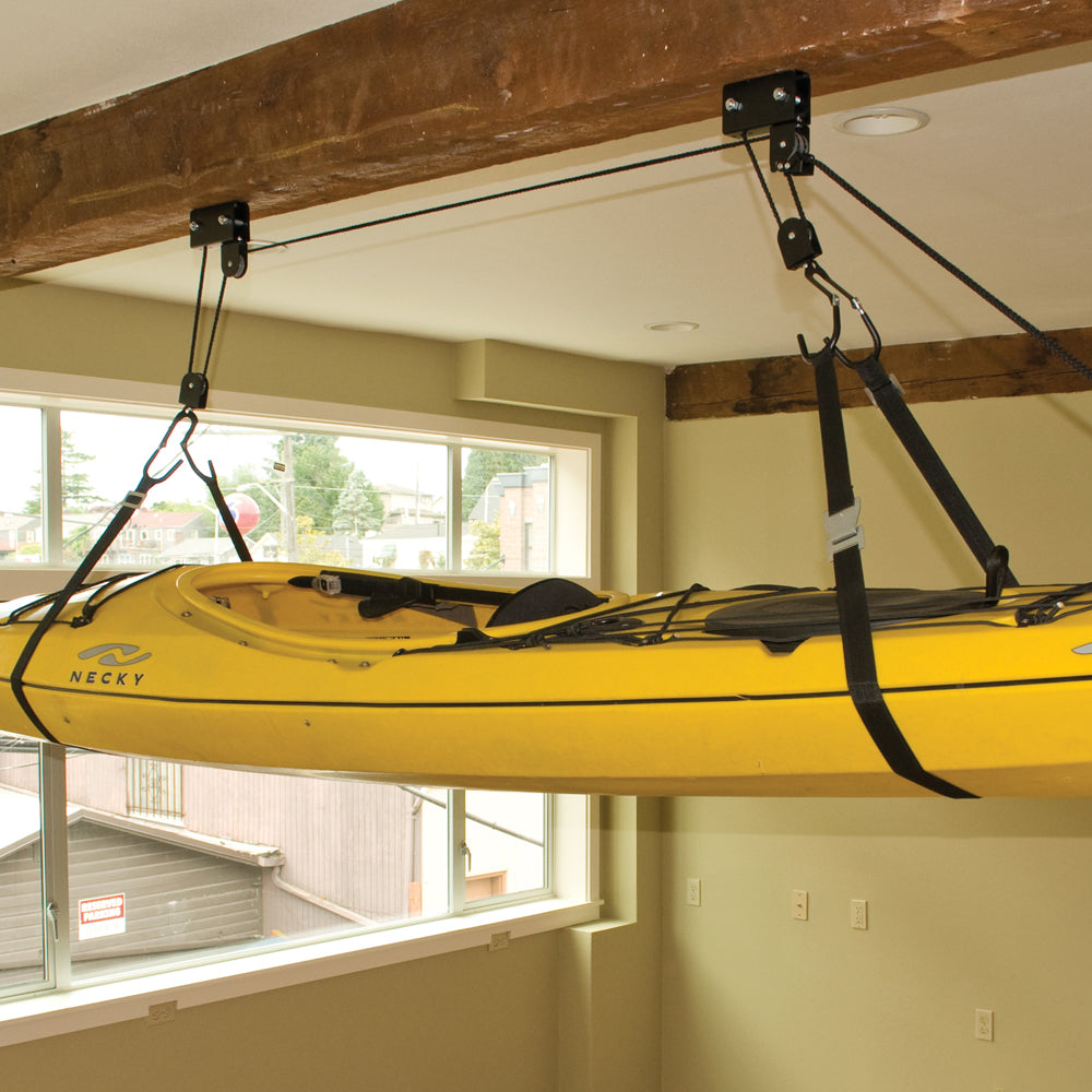 Kayak Storage Rack StoreYourBoard Garage Storage Ceiling Pulley